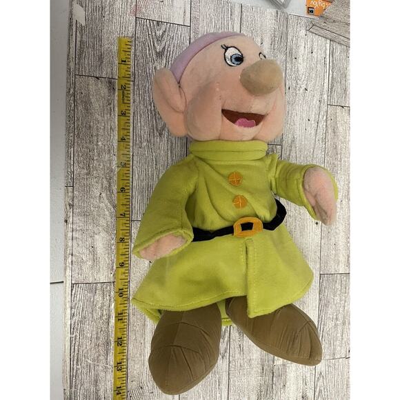 Disney Store Dopey Seven Dwarfs Snow White Plush 11" Soft Doll Toy Stands - Picture 5 of 5